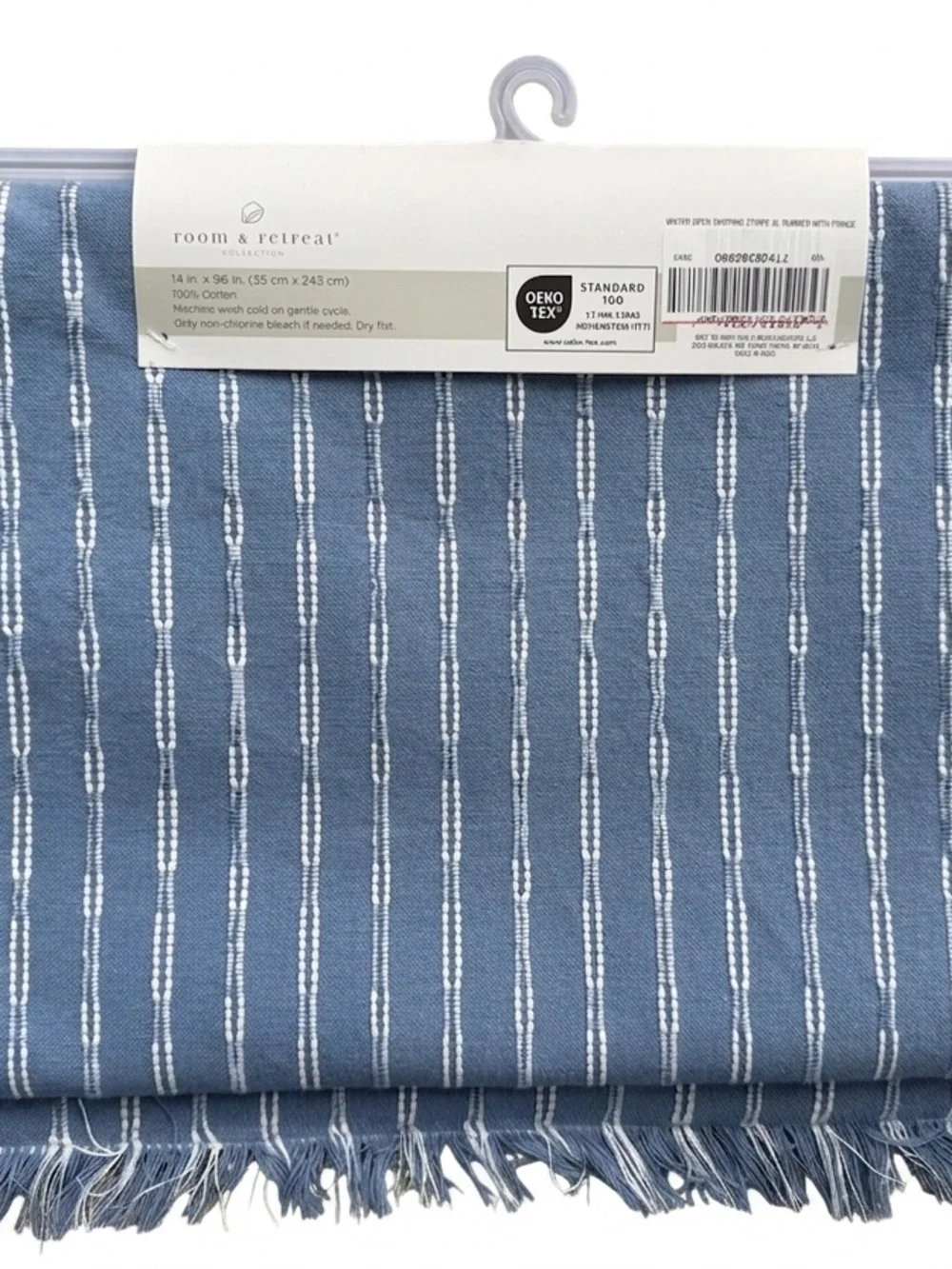 💙 NWT Room & Retreat Blue Fringe Table Set — 8 Placemats + Runner 🏡✨